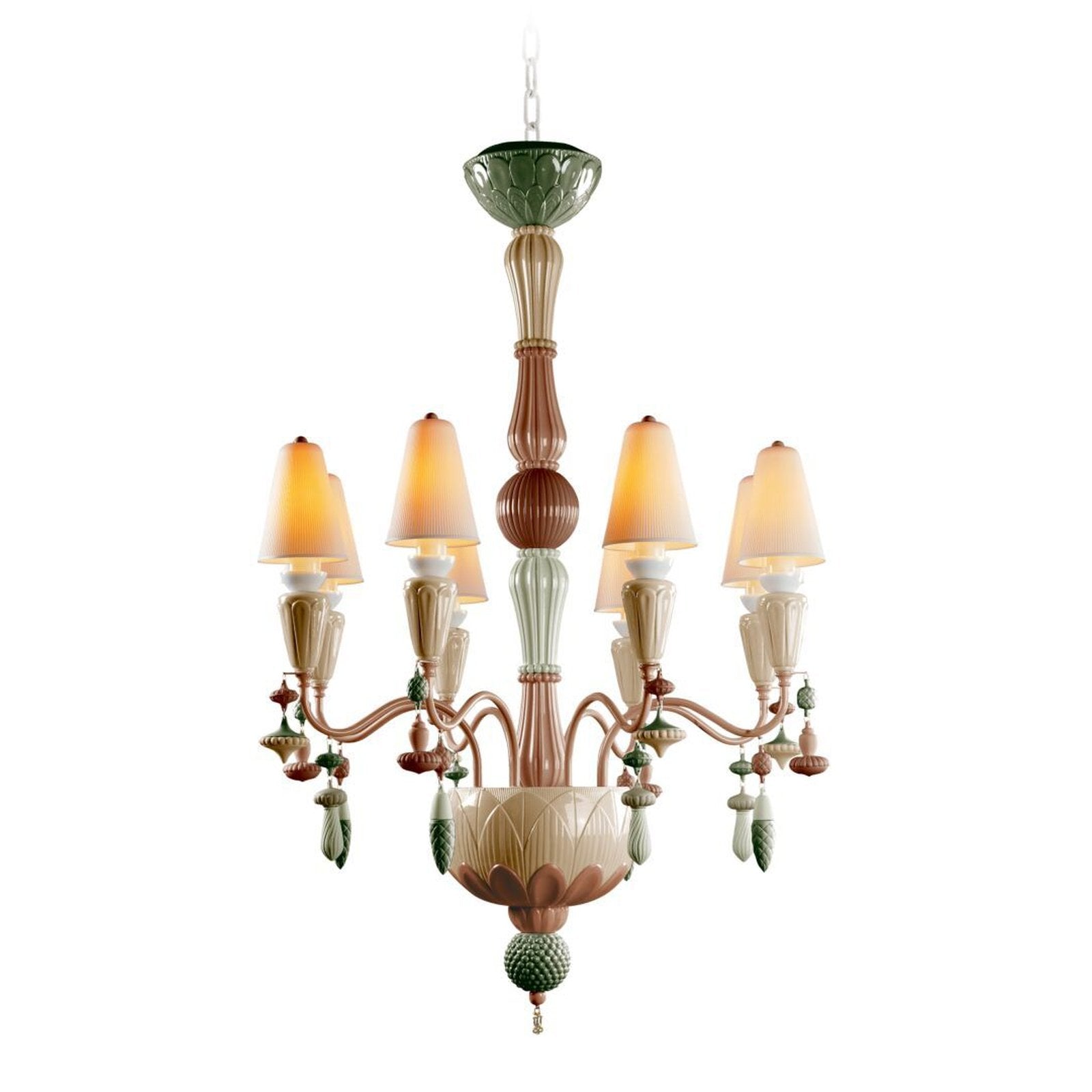 Lladro Ivy and Seed 8 Lights Chandelier Flat Model (US)