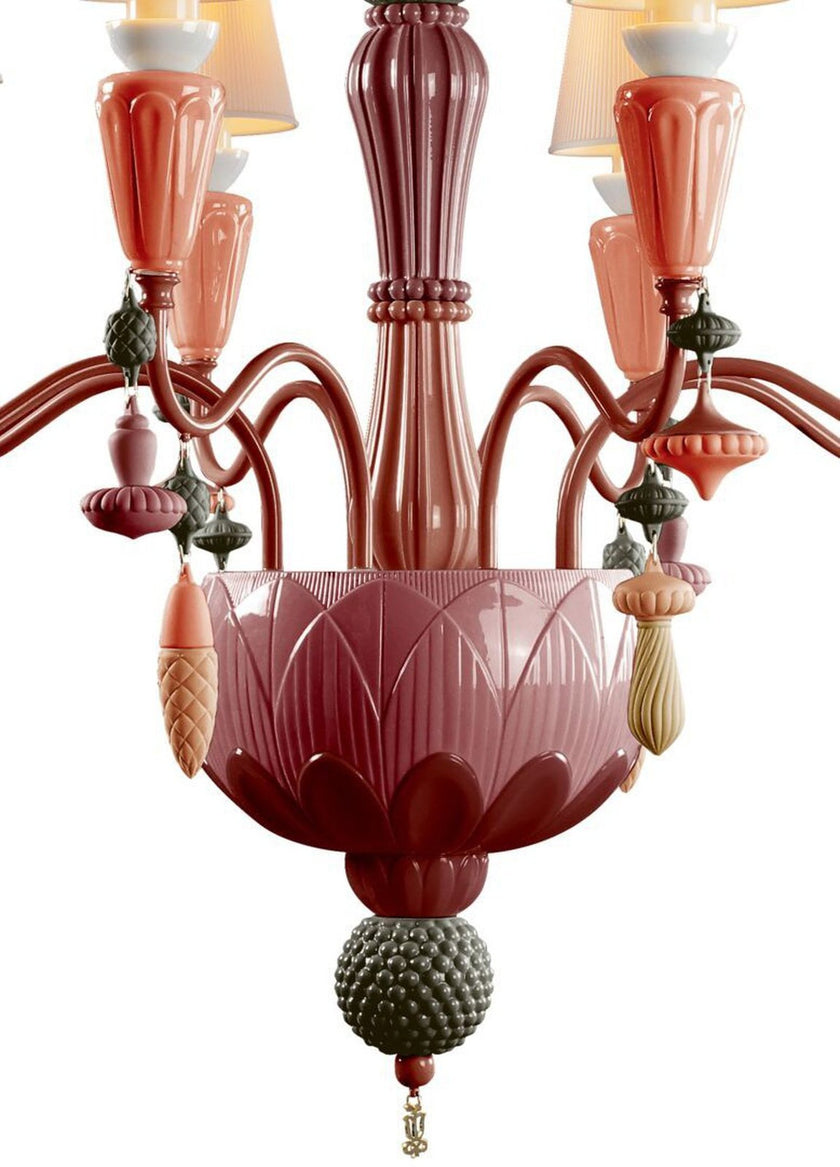 Lladro Ivy and Seed 8 Lights Chandelier Flat Model (US)
