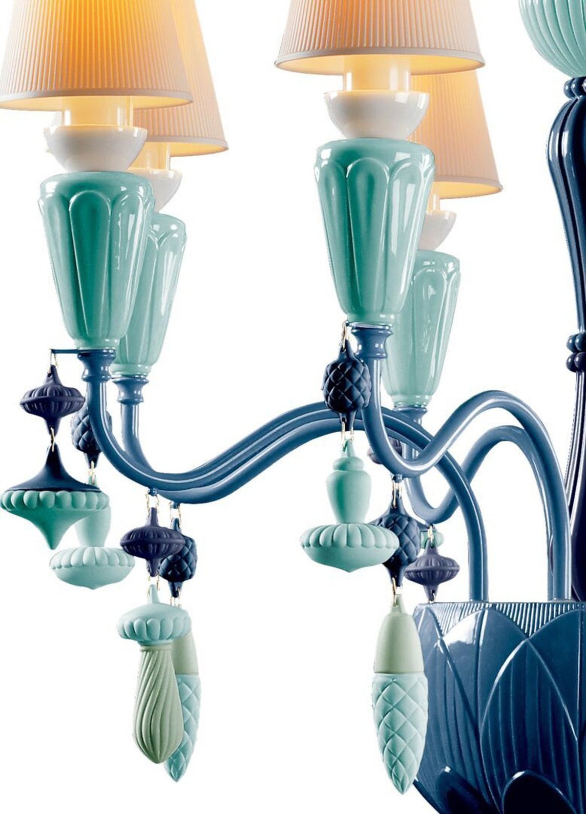 Lladro Ivy and Seed 8 Lights Chandelier Flat Model (US)