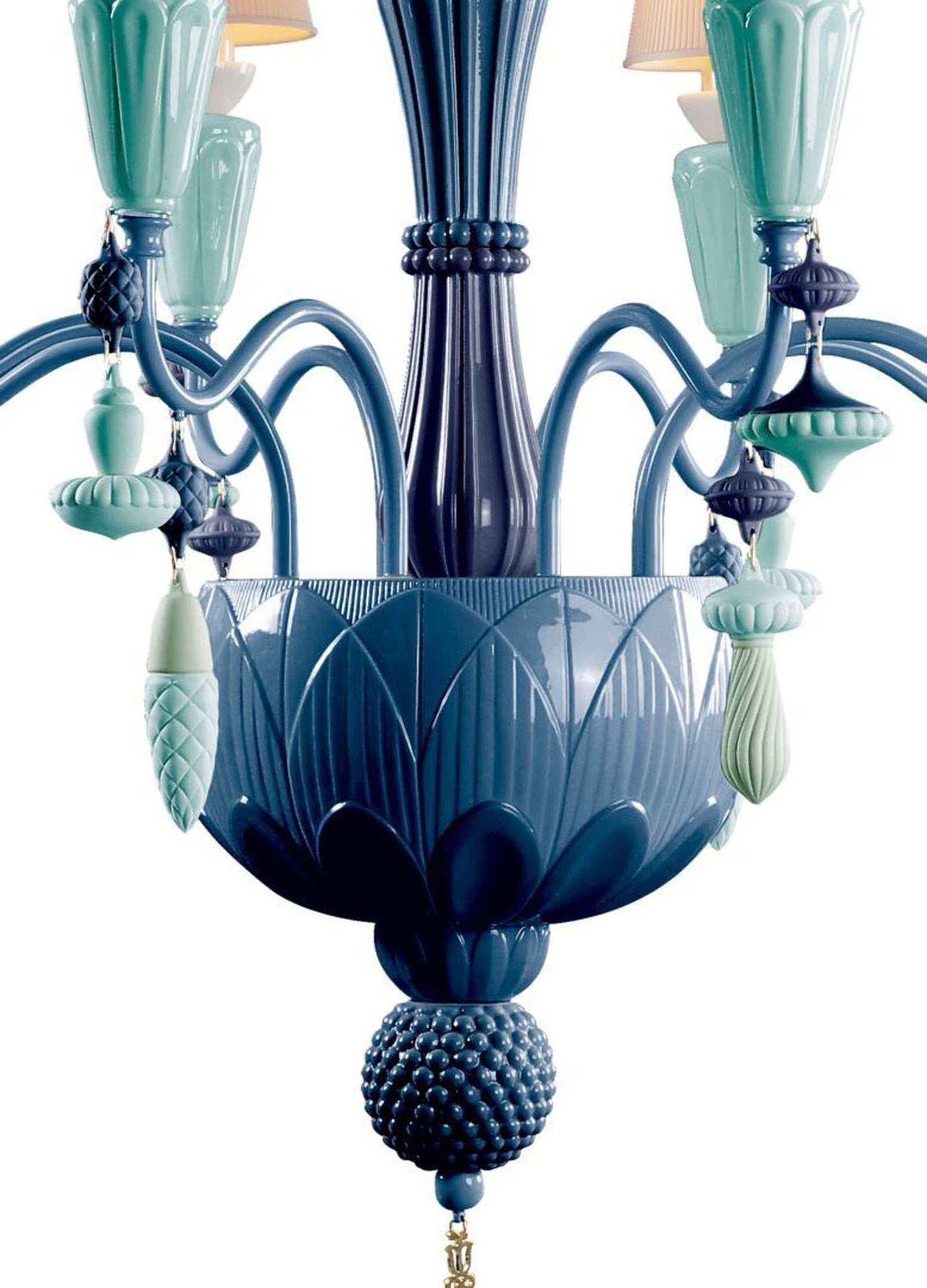 Lladro Ivy and Seed 8 Lights Chandelier Flat Model (US)