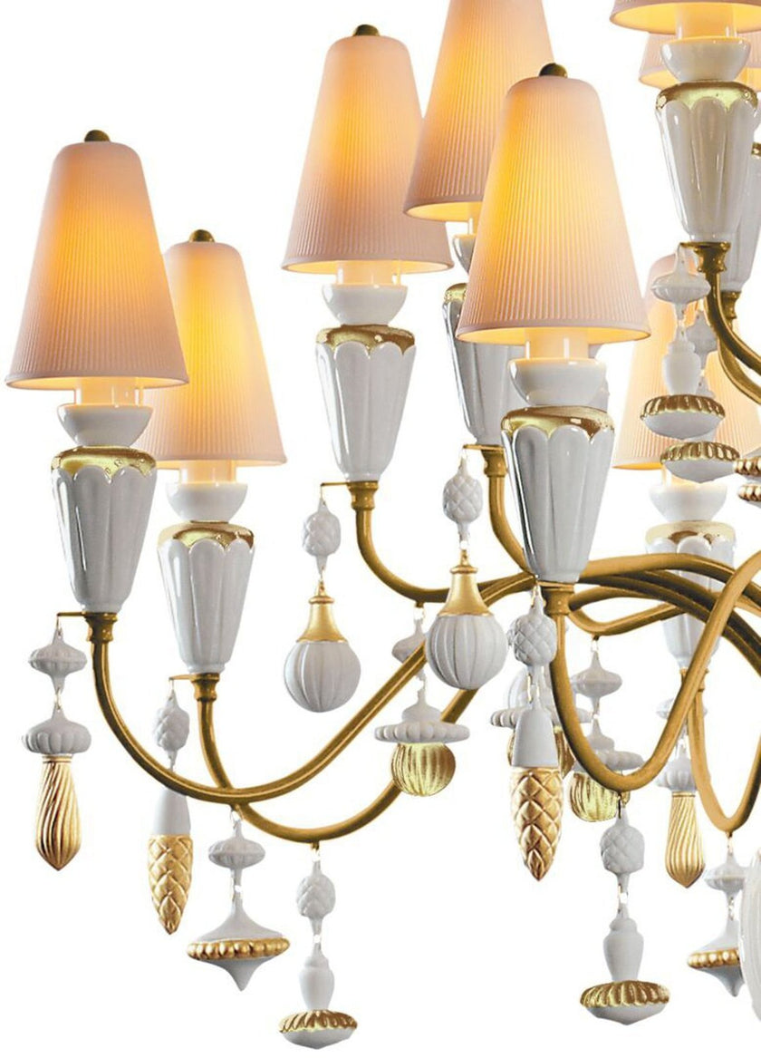 Lladro Ivy and Seed 20 Lights Chandelier Flat Model (US) - Medium