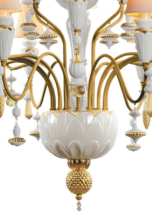 Lladro Ivy and Seed 20 Lights Chandelier Flat Model (US) - Medium