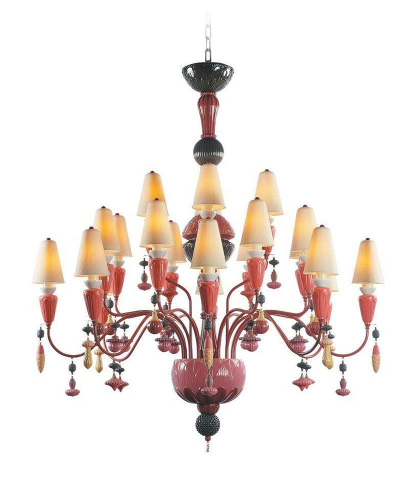 Lladro Ivy and Seed 20 Lights Chandelier Flat Model (US) - Medium