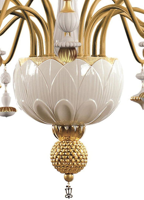 Lladro Ivy and Seed 16 Lights Chandelier Flat Model (US)