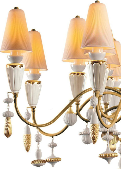 Lladro Ivy and Seed 16 Lights Chandelier Flat Model (US)