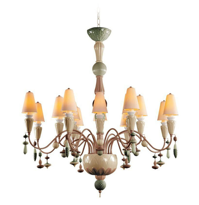 Lladro Ivy and Seed 16 Lights Chandelier Flat Model (US)