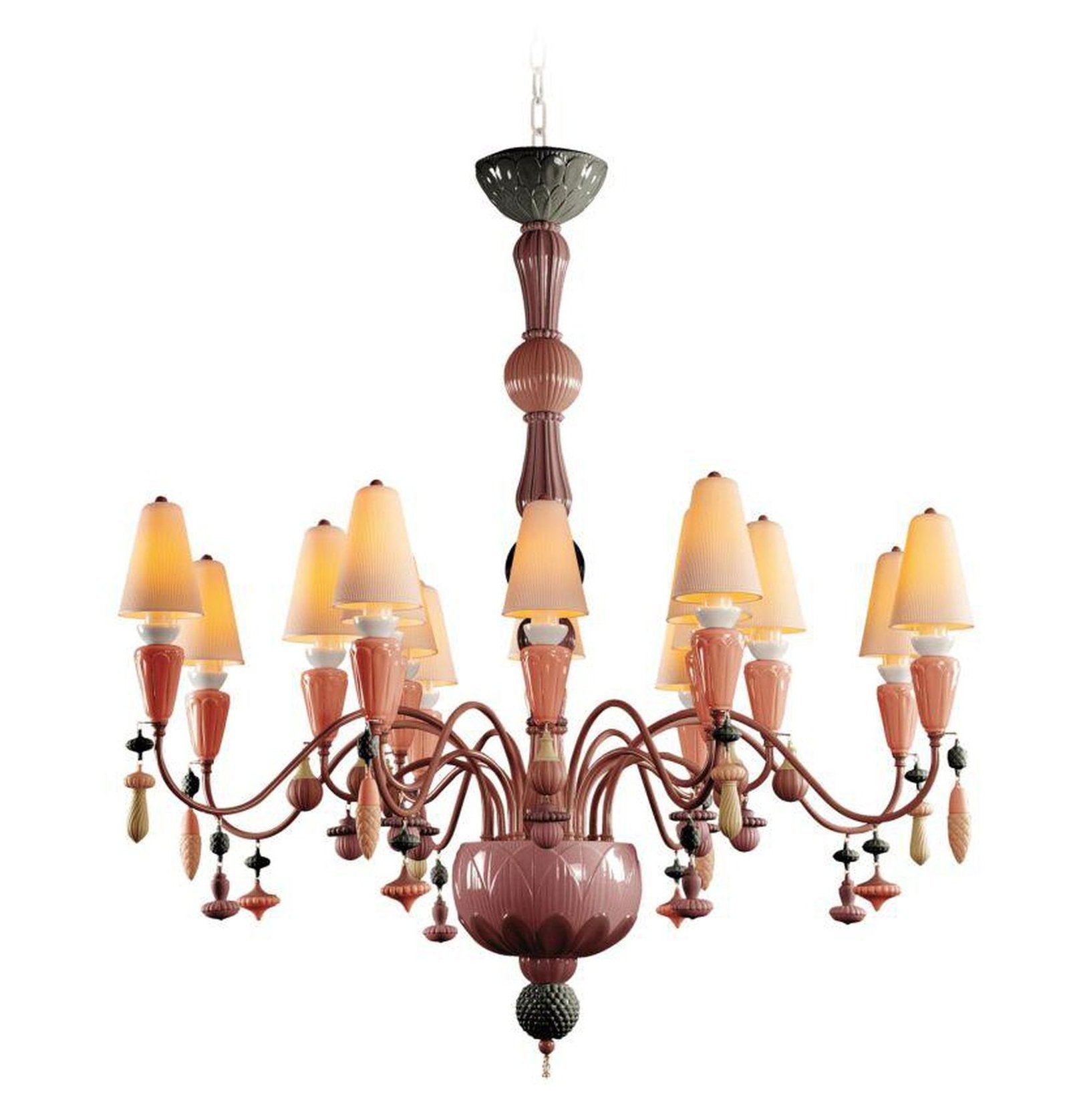 Lladro Ivy and Seed 16 Lights Chandelier Flat Model (US)