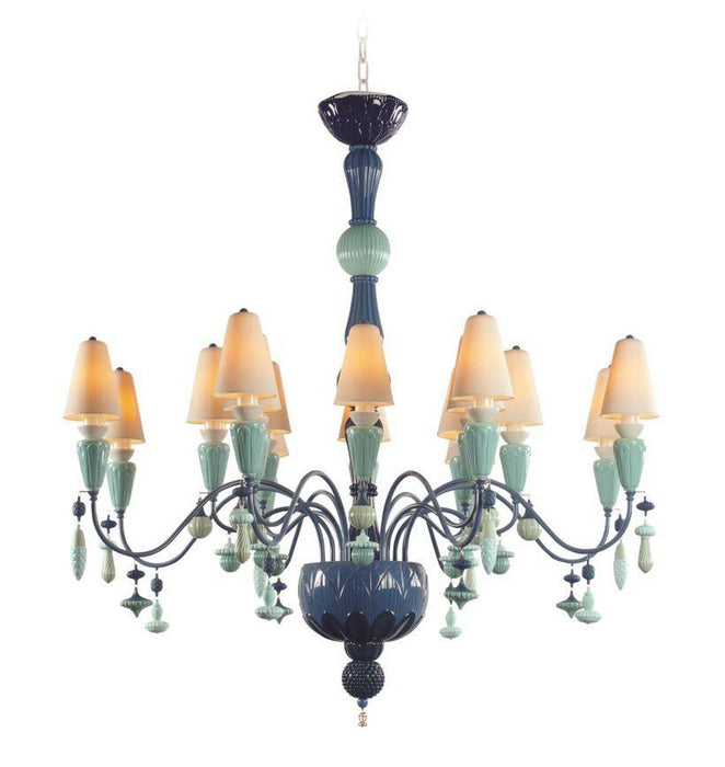 Lladro Ivy and Seed 16 Lights Chandelier Flat Model (US)