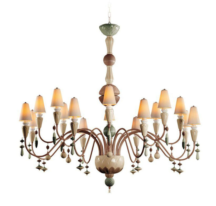 Lladro Ivy and Seed 16 Lights Chandelier Flat Model (US)