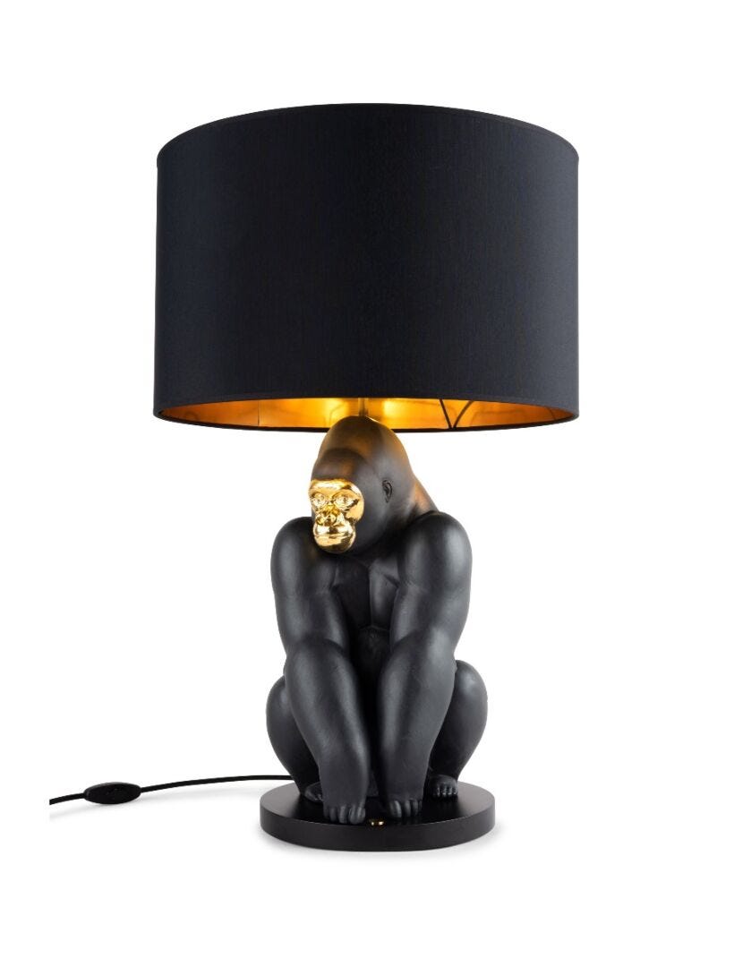 Lladro Gorilla Lamp
