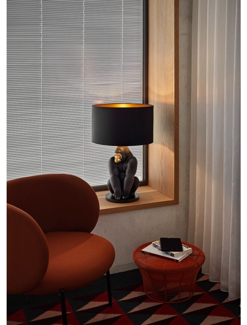 Lladro Gorilla Lamp
