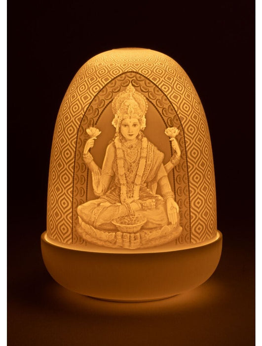 Lladro Lord Ganesha & Goddess Lakshmi Dome Lamp