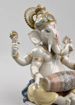 Lladro Mridangam Ganesha Figurine