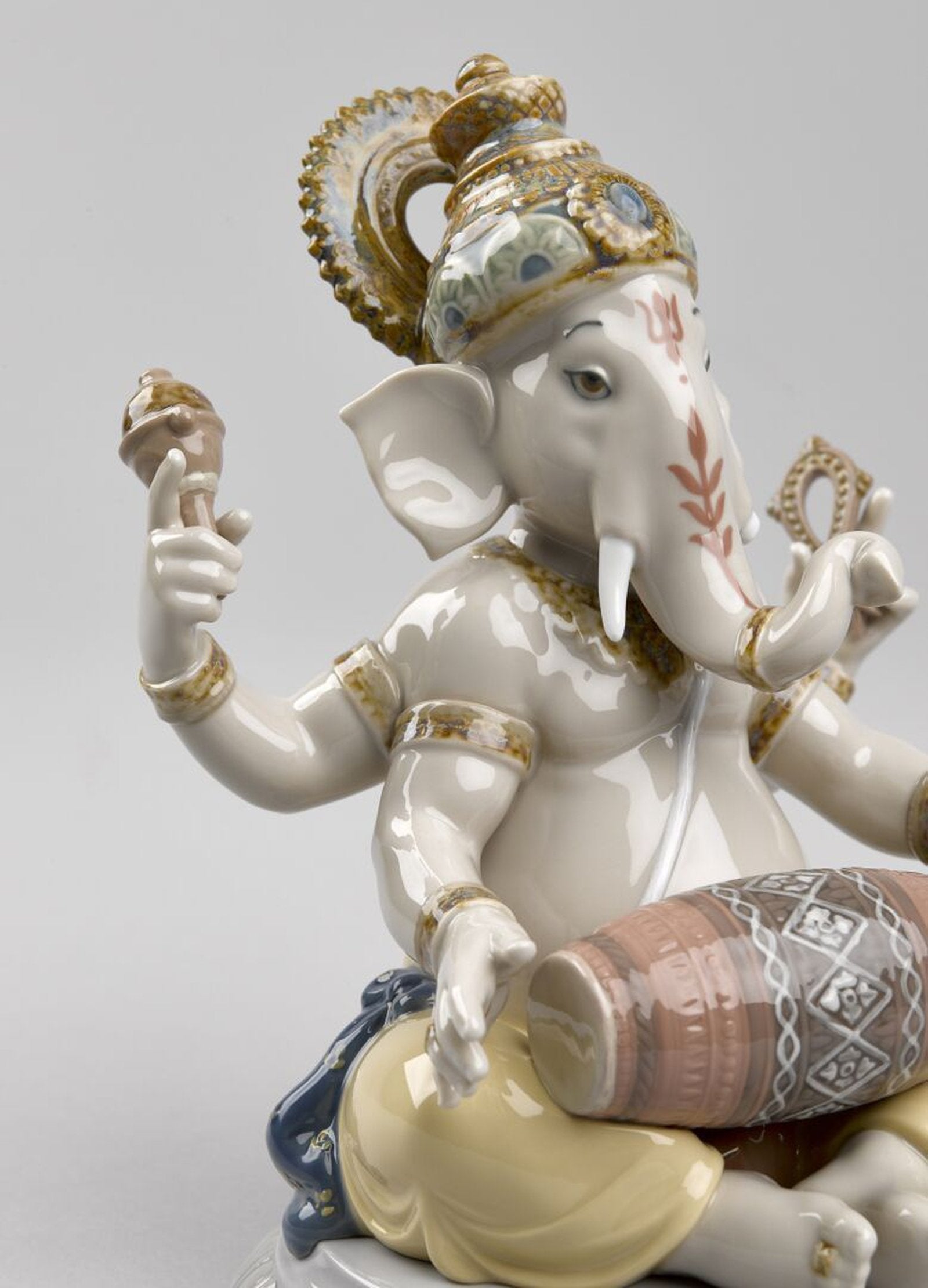 Lladro Mridangam Ganesha Figurine