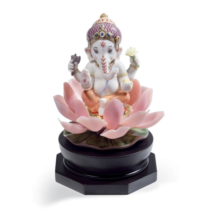 Lladro Padmasana Ganesha Figurine