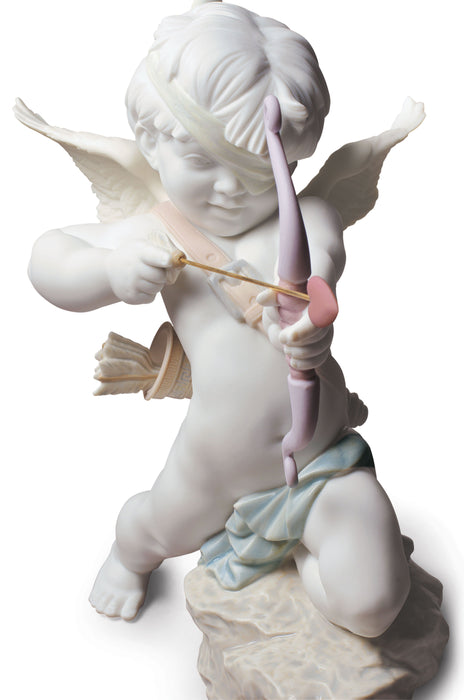 Lladro Straight to The Heart Cupid Angel Figurine