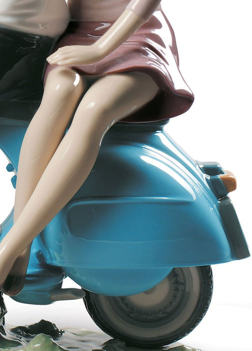 Lladro Riding with You Couple Figurine