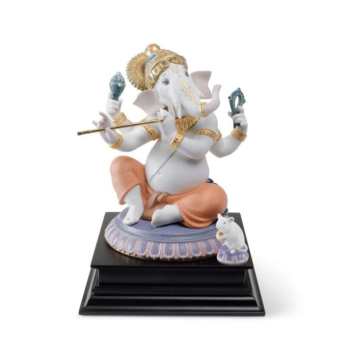 Lladro Bansuri Ganesha Figurine Limited Edition