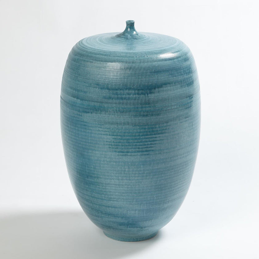 Global Views Sea Blue Fat Bottle