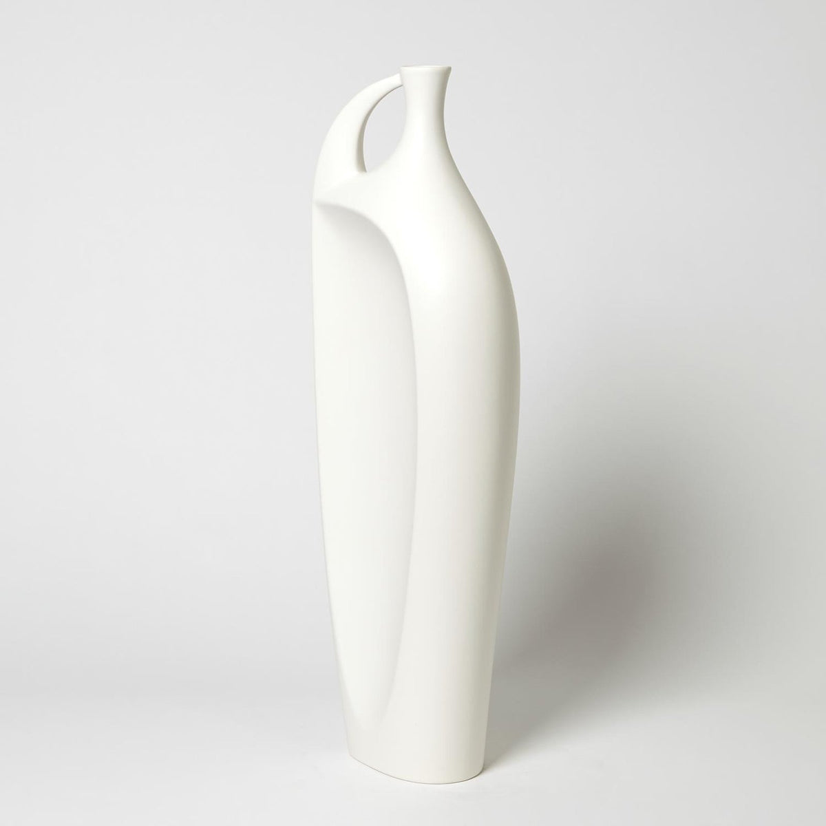 Global Views Matte White Indentation Vase