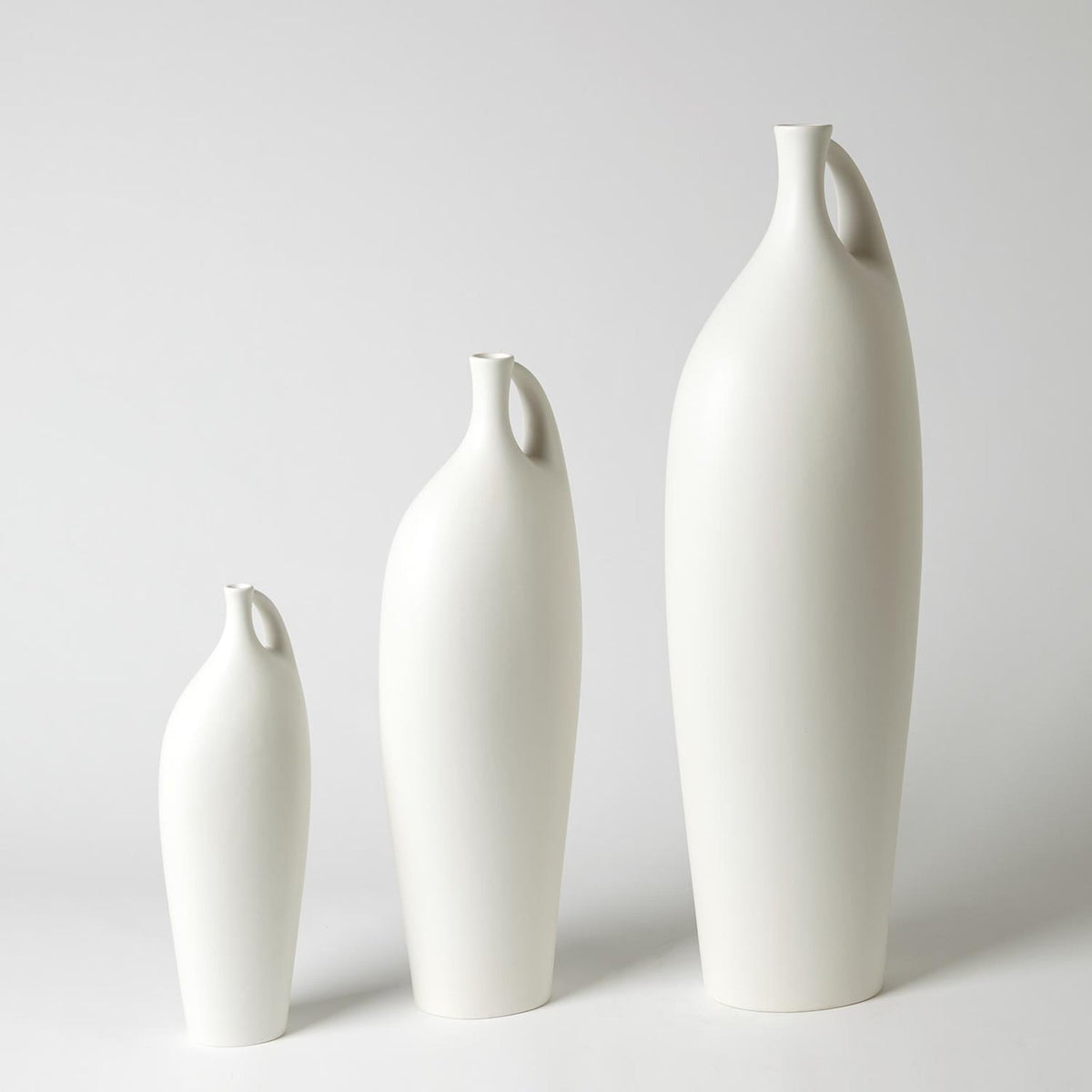 Global Views Matte White Indentation Vase