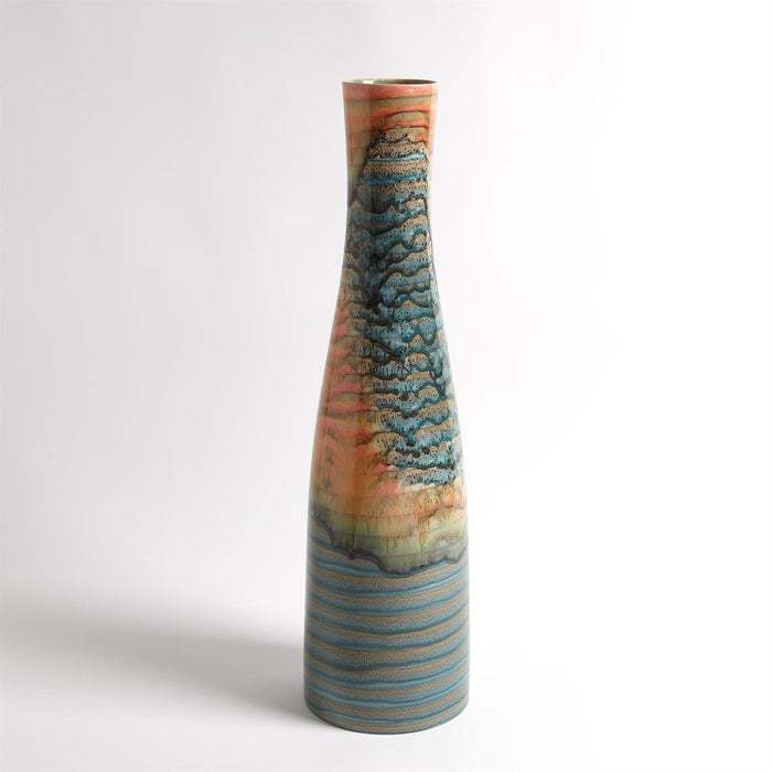 Global Views Watercolor Ringed Vase