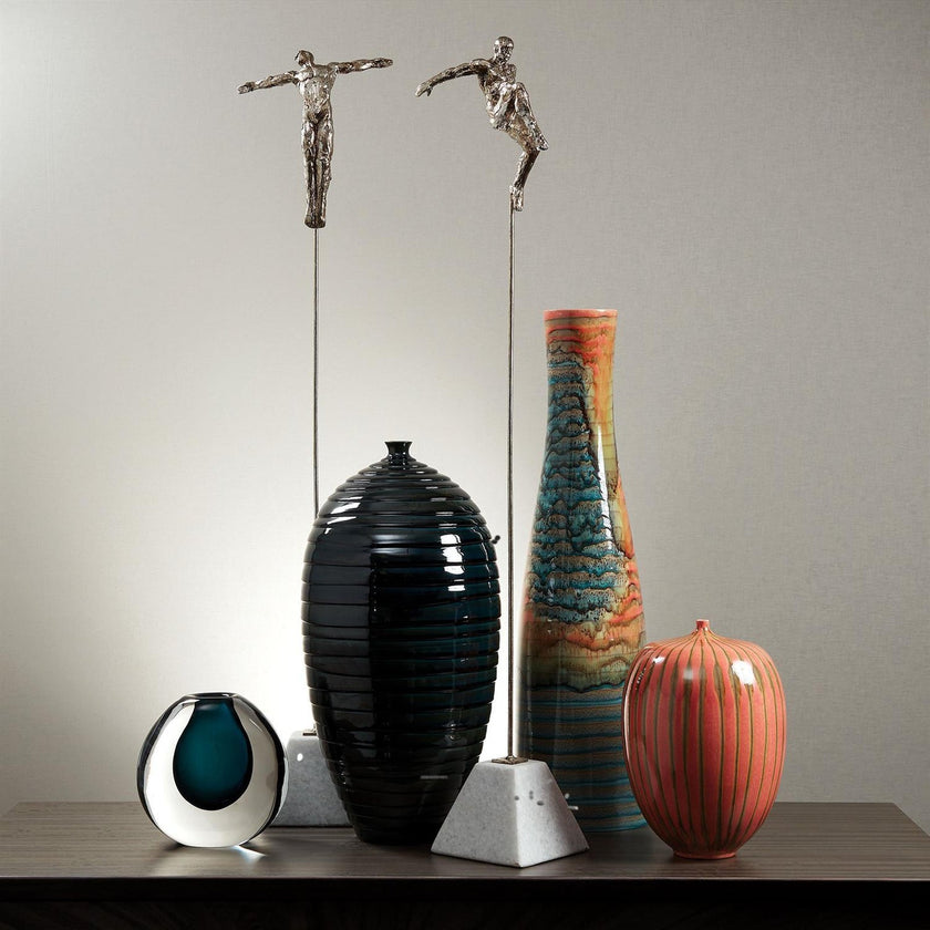 Global Views Watercolor Ringed Vase