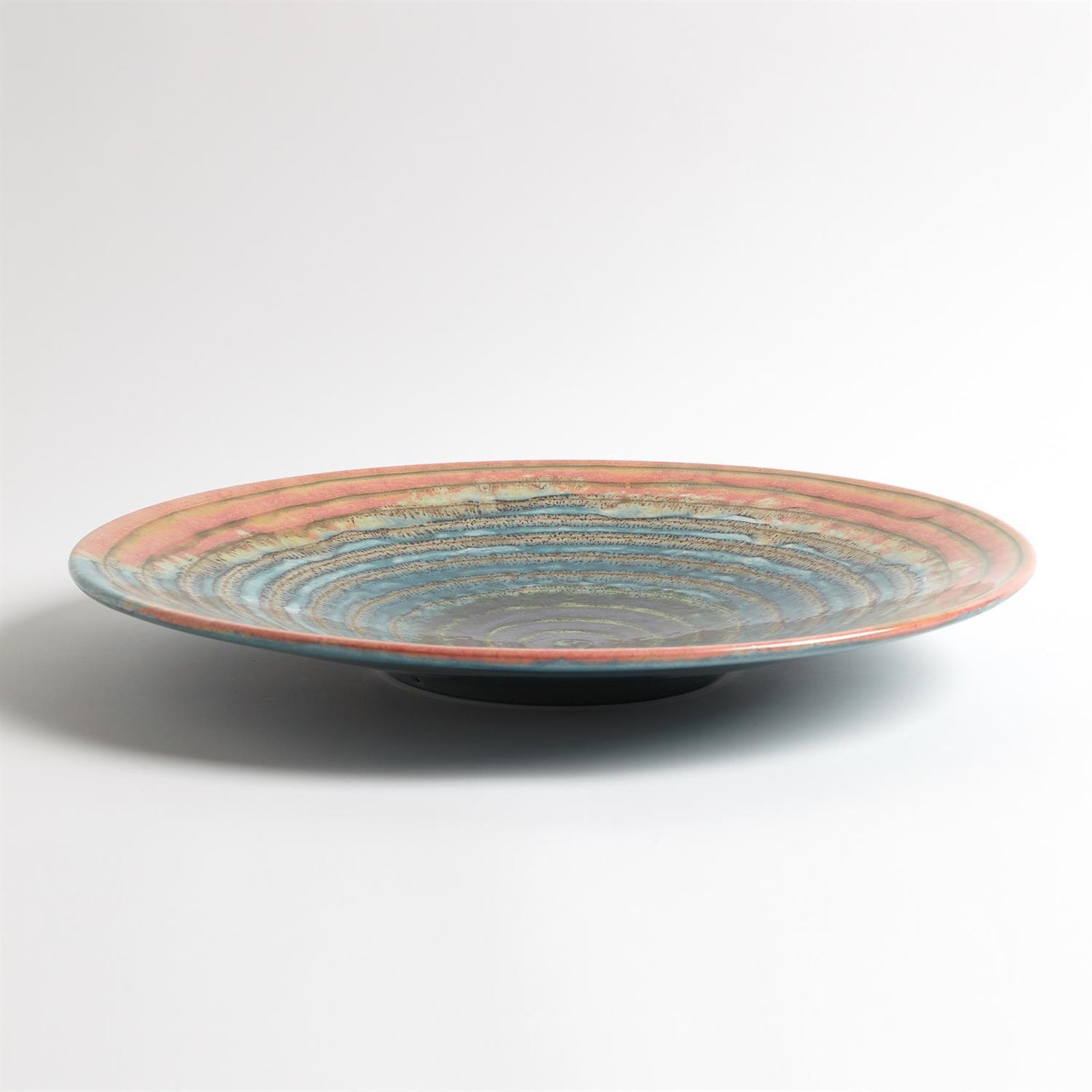 Global Views Watercolor Ringed Charger