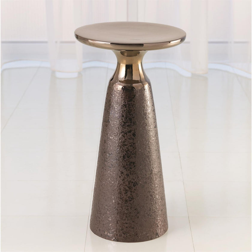 Global Views Bronze Meteor Taper Table