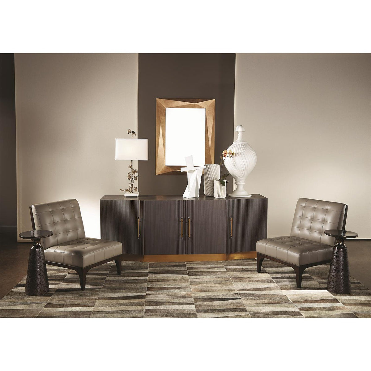 Global Views Bronze Meteor Taper Table