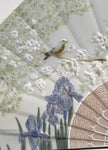 Lladro Iris and Cherry Flowers Fan Decorative Fan Limited Edition