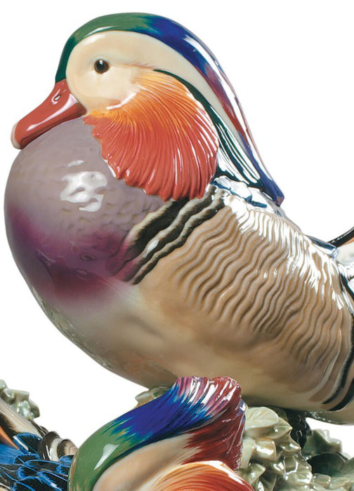 Lladro Mandarin Ducks Sculpture Limited Edition