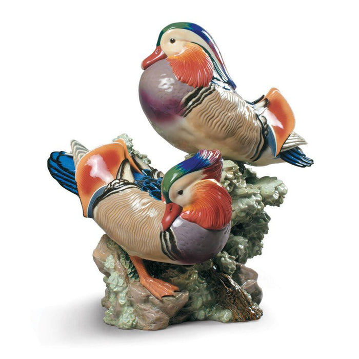 Lladro Mandarin Ducks Sculpture Limited Edition