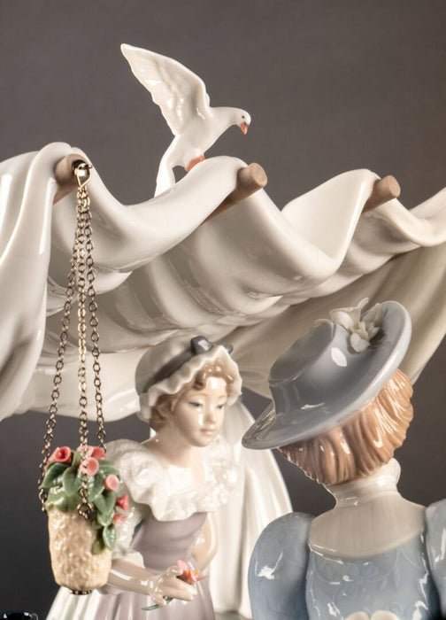 Lladro Flowers Market Sculpture Limited Edition