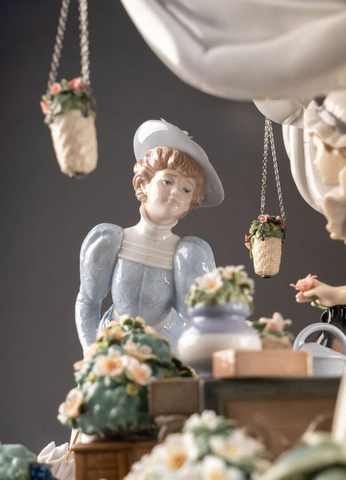 Lladro Flowers Market Sculpture Limited Edition