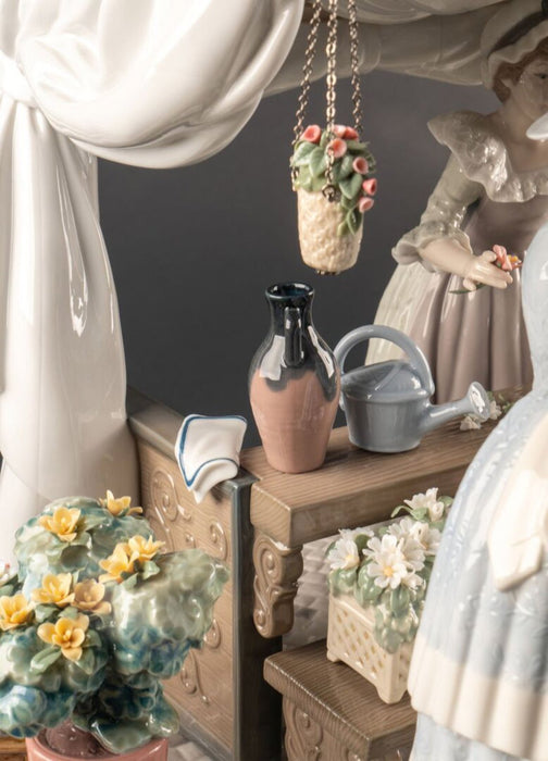 Lladro Flowers Market Sculpture Limited Edition