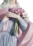 Lladro Our Lady with Flowers Figurine