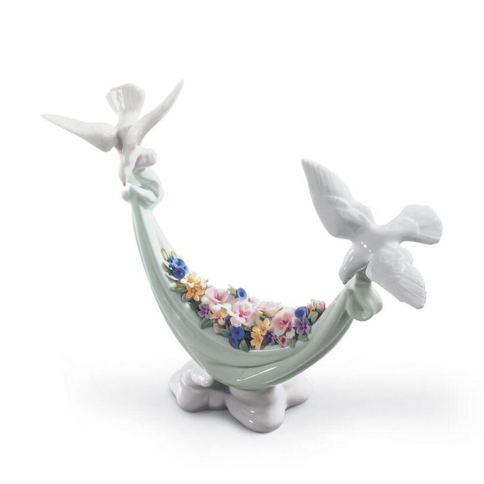 Lladro Petals of Peace Doves Figurine