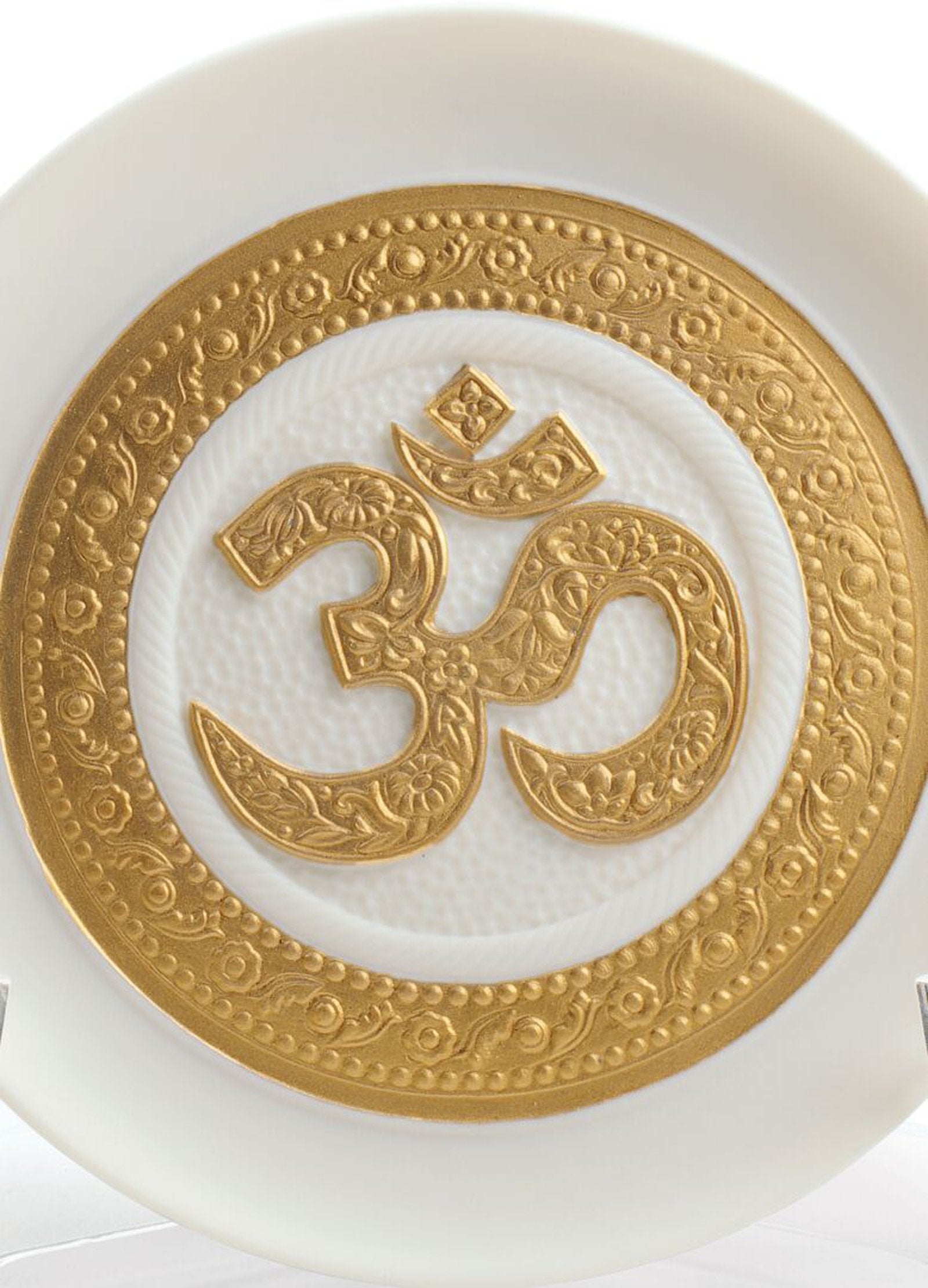 Lladro Om Decorative Plate Golden Lustre