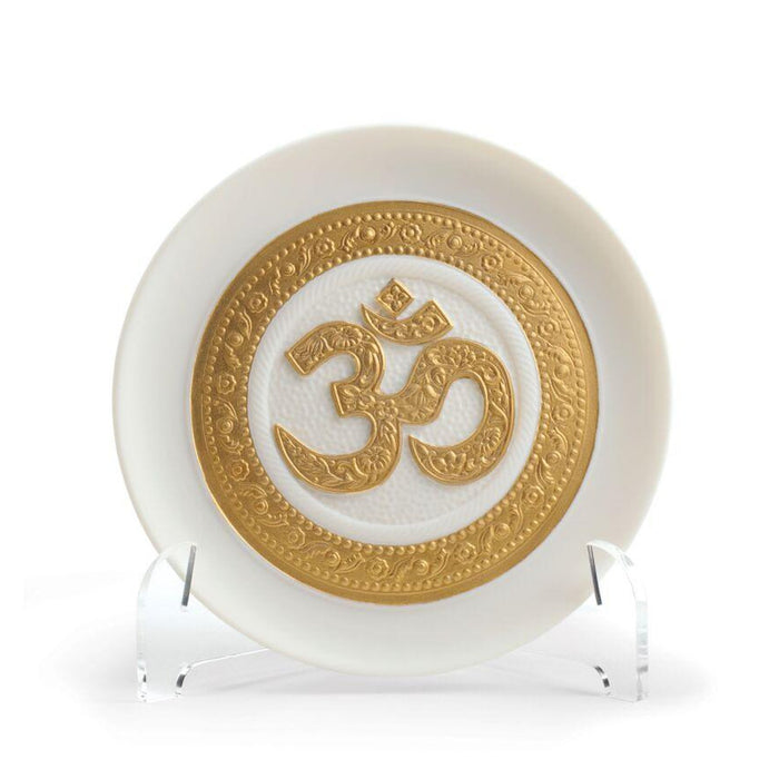 Lladro Om Decorative Plate Golden Lustre