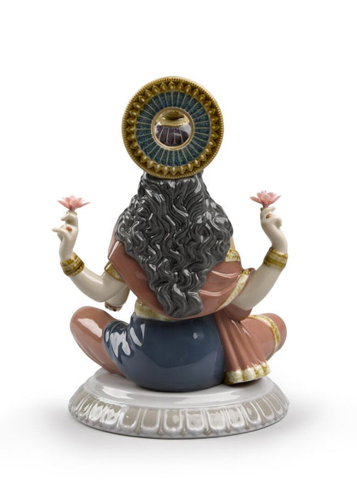 Lladro Goddess Sri Lakshmi Figurine