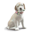 Lladro This Bouquet Is for You Dog Figurine