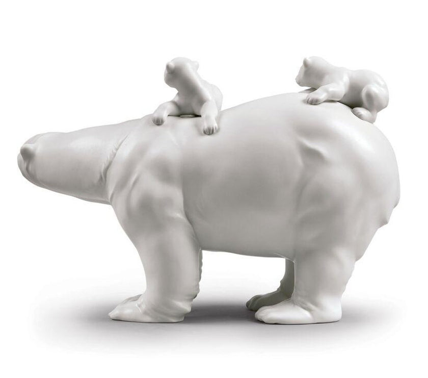 Lladro Mummy Bear and Babies Figurine