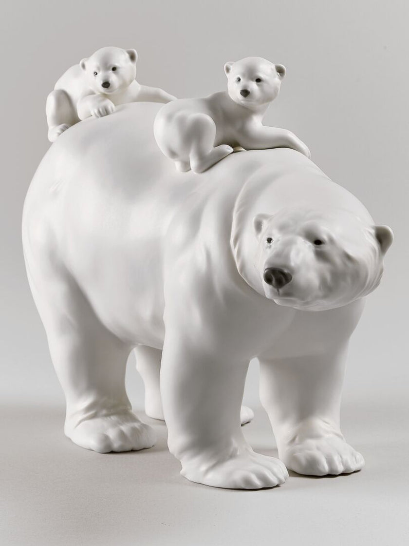 Lladro Mummy Bear and Babies Figurine