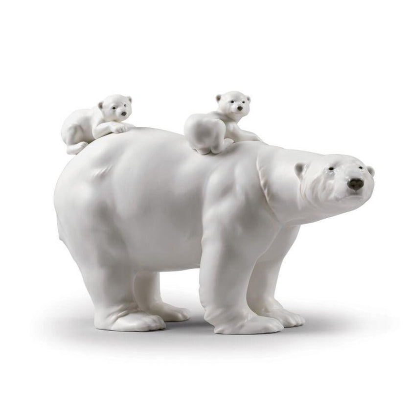 Lladro Mummy Bear and Babies Figurine