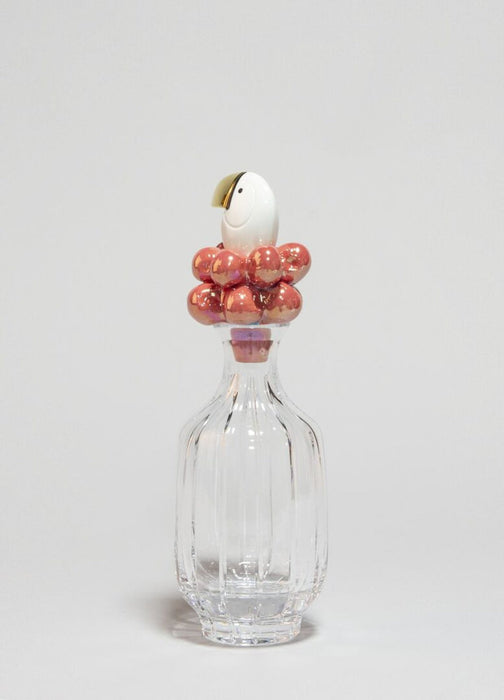 Lladro Toucan Glass Bottle Golden Luster