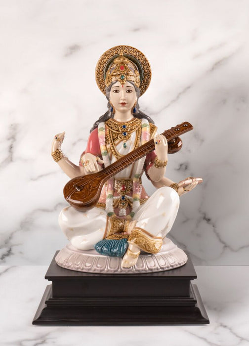 Lladro Goddess Saraswati Figurine