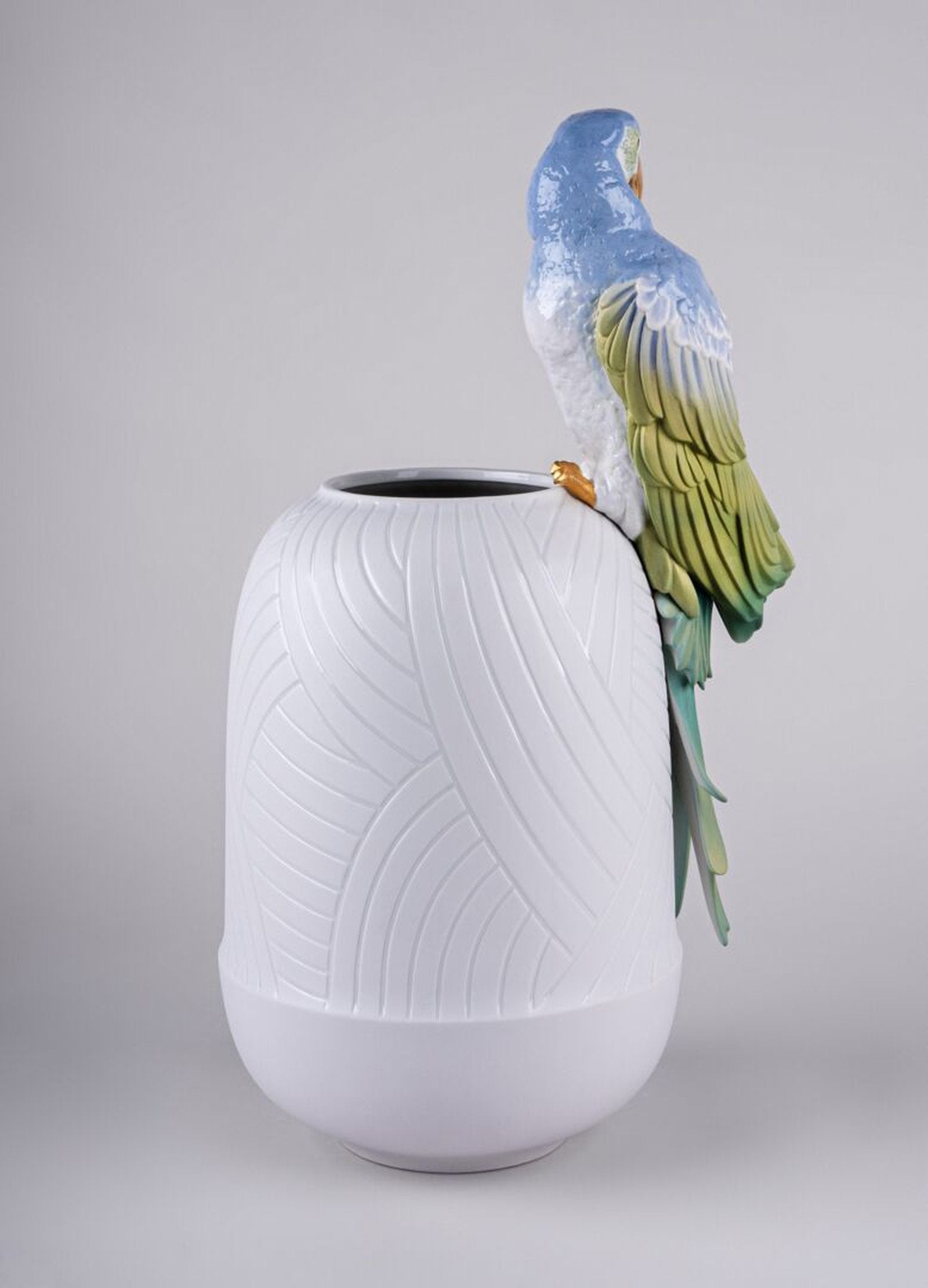 Lladro Macaw Bird Vase