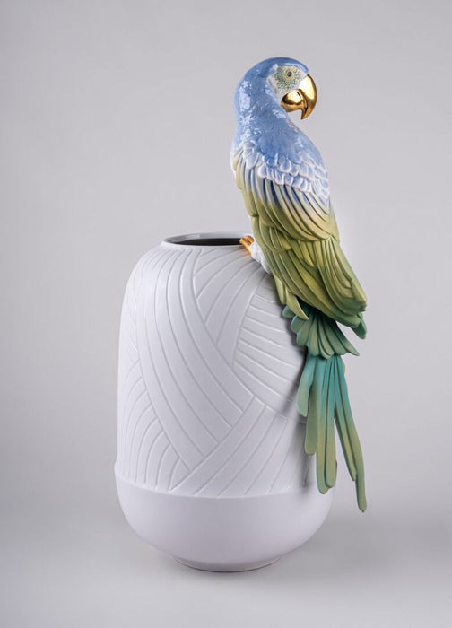 Lladro Macaw Bird Vase