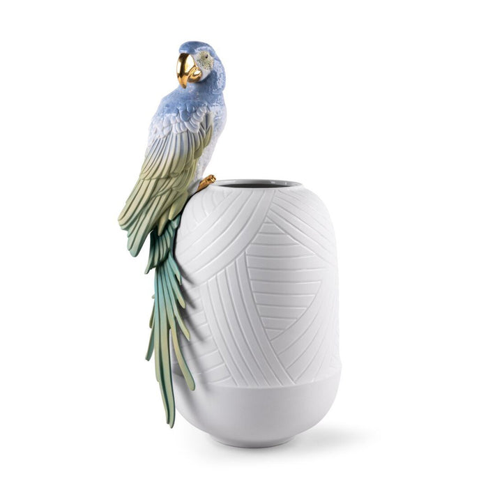 Lladro Macaw Bird Vase